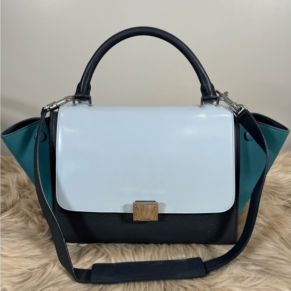 Authentic Celine Trapeze Tricolor 2 Way Bag - Picture 1 of 9
